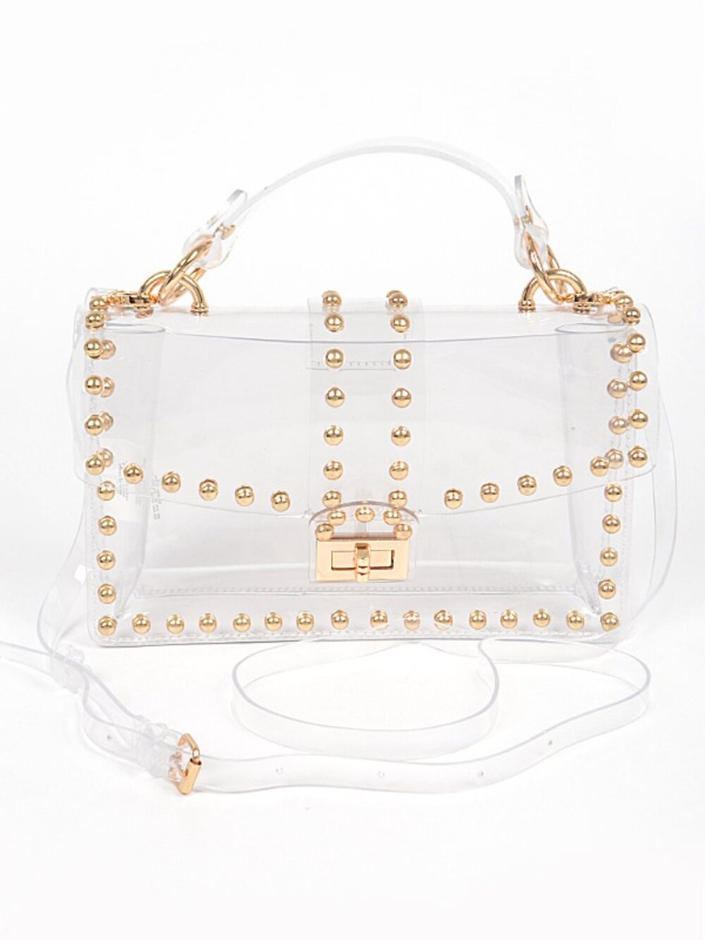 BNWT Brand New Transparent Studded Stadium Bag Cleared Studded Bag